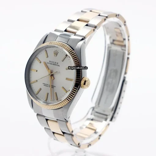 Aaa Fake Rolex Oyster Perpetual 34 1005 Caliber 1570 Automatic Movement 34mm Gold/steel Case Watch - Image 4