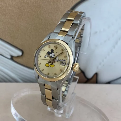 Durable Replica Rolex Lady-datejust 6917 Automatic Movement 26mm Gold/steel Case Womens Watch - Image 2