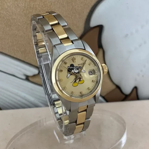 Durable Replica Rolex Lady-datejust 6917 Automatic Movement 26mm Gold/steel Case Womens Watch - Image 3