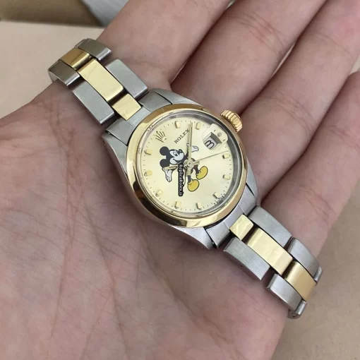 Durable Replica Rolex Lady-datejust 6917 Automatic Movement 26mm Gold/steel Case Womens Watch - Image 9