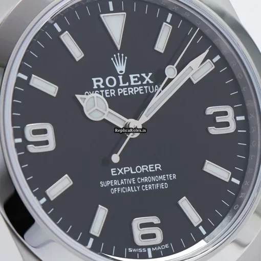 Excellent Replica Rolex Explorer 214270 Caliber 3132 Automatic Movement 39mm Steel Case Watch - Image 4