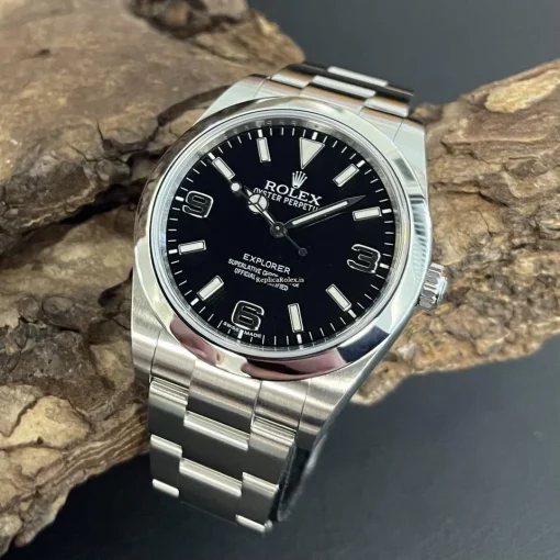 Superior Fake Rolex Explorer 214270 Automatic Movement 39mm Steel Case Watch - Image 2