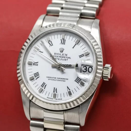 Wholesale Replica Rolex Datejust 68279 Caliber 2135 Automatic Movement 31mm White Gold Case Womens Watch
