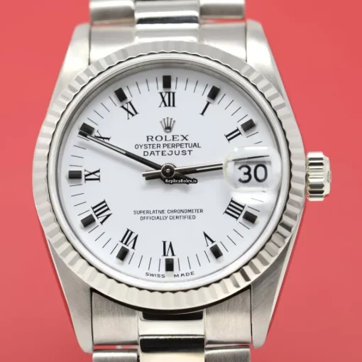 Wholesale Replica Rolex Datejust 68279 Caliber 2135 Automatic Movement 31mm White Gold Case Womens Watch - Image 2