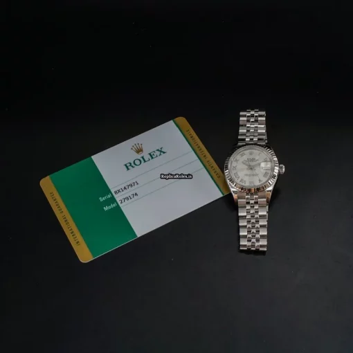 Quality Fake Rolex Lady-datejust 279174 Caliber 2236 Automatic Movement 28mm Steel Case Womens Watch - Image 11