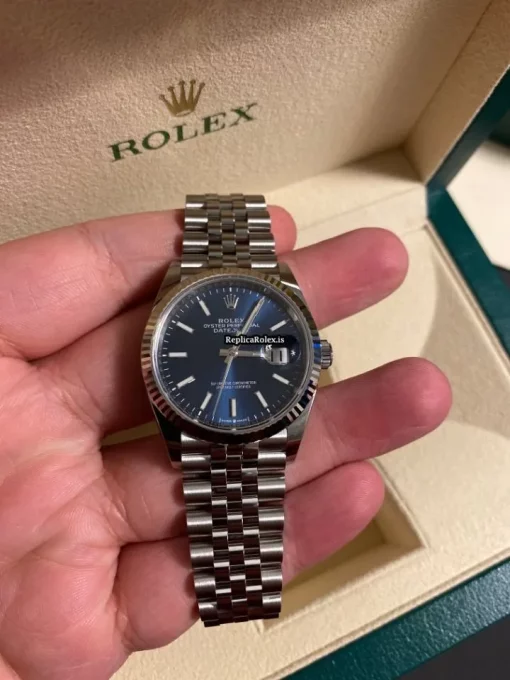 Trustworthy Replica Rolex Datejust 126234-0017 Automatic Movement 36mm White Gold Case Mens/unisex Watch - Image 11