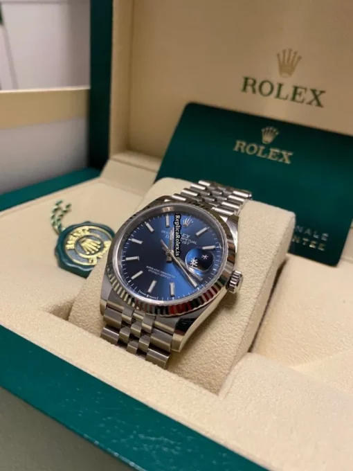 Trustworthy Replica Rolex Datejust 126234-0017 Automatic Movement 36mm White Gold Case Mens/unisex Watch - Image 2