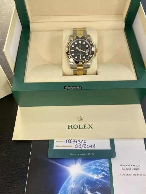 Lovely Copy Rolex Gmt-master II 116713ln Automatic Movement 40mm Watch - Image 6