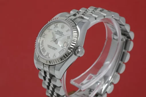 High-end Fake Rolex Lady-datejust 179174 Caliber 2235 Automatic Movement 26mm Steel Case Womens Watch - Image 2