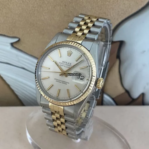 Stylish Replica Rolex Datejust 16013 Automatic Movement 36mm Gold/steel Case Watch - Image 2