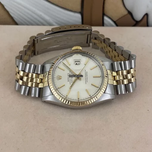 Stylish Replica Rolex Datejust 16013 Automatic Movement 36mm Gold/steel Case Watch - Image 5