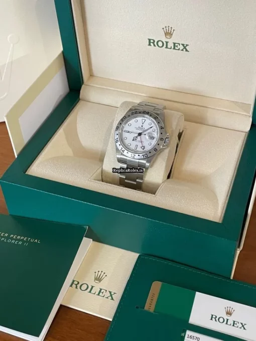Perfect Copy Rolex Explorer II 16570 Caliber 3185 Automatic Movement 40mm Steel Case Mens/unisex Watch - Image 11