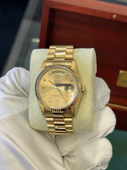Attractive Knockoff Rolex Day-date 36 118238 Caliber 3155 Automatic Movement 36mm Yellow Gold Case Mens/unisex Watch