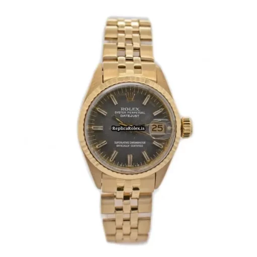 Unique Fake Rolex Lady-datejust 6917 Automatic Movement 26mm Yellow Gold Case Womens Watch