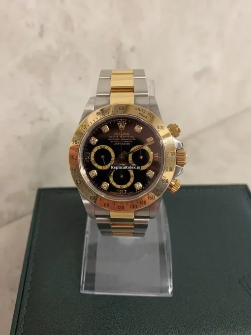 Amazing Fake Rolex Daytona 16523 Caliber 4030 Automatic Movement 40mm Gold/steel Case Mens/unisex Watch - Image 3