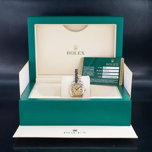 Incredible Fake Rolex Lady-datejust 179173 Caliber 2235 Automatic Movement 26mm Gold/steel Case Womens Watch - Image 10
