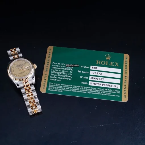 Incredible Fake Rolex Lady-datejust 179173 Caliber 2235 Automatic Movement 26mm Gold/steel Case Womens Watch - Image 11