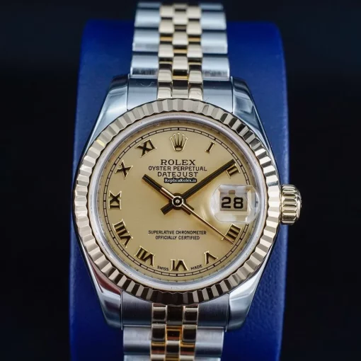 Incredible Fake Rolex Lady-datejust 179173 Caliber 2235 Automatic Movement 26mm Gold/steel Case Womens Watch - Image 13