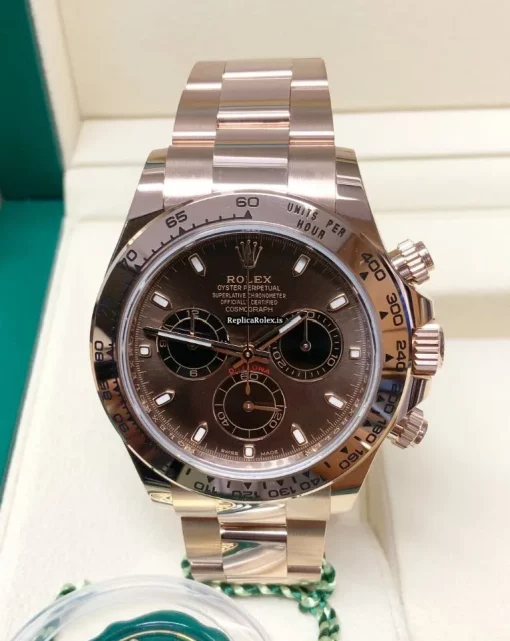 Reliable Replica Rolex Daytona 116505-0013 Caliber 4130 Automatic Movement 40mm Rose Gold Case Mens/unisex Watch - Image 4