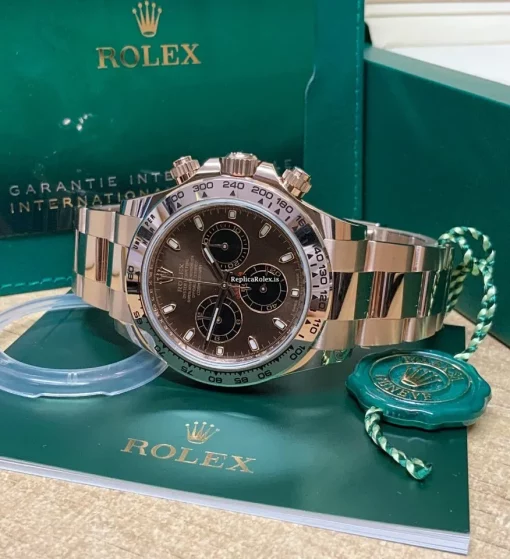 Reliable Replica Rolex Daytona 116505-0013 Caliber 4130 Automatic Movement 40mm Rose Gold Case Mens/unisex Watch - Image 7