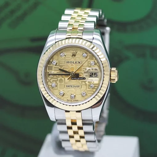 Special Replica Rolex Lady-datejust 179173 Caliber 2235 Automatic Movement 26x42mm Gold/steel Case Womens Watch - Image 8