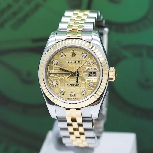 Special Replica Rolex Lady-datejust 179173 Caliber 2235 Automatic Movement 26x42mm Gold/steel Case Womens Watch - Image 9