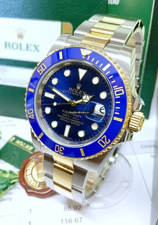Swiss Fake Rolex Submariner Date 116613lb Caliber 3135 Automatic Movement 40mm Gold/steel Case Mens/unisex Watch