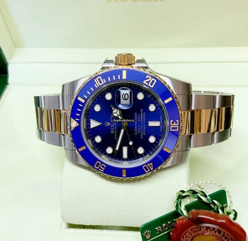 Swiss Fake Rolex Submariner Date 116613lb Caliber 3135 Automatic Movement 40mm Gold/steel Case Mens/unisex Watch - Image 2