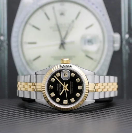 Nice Clone Rolex Lady-datejust 69173 Caliber 2135 Automatic Movement 26x42mm Gold/steel Case Womens Watch