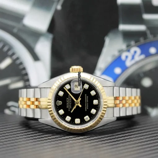 Nice Clone Rolex Lady-datejust 69173 Caliber 2135 Automatic Movement 26x42mm Gold/steel Case Womens Watch - Image 2