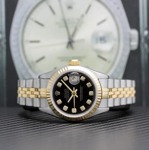 Nice Clone Rolex Lady-datejust 69173 Caliber 2135 Automatic Movement 26x42mm Gold/steel Case Womens Watch - Image 4