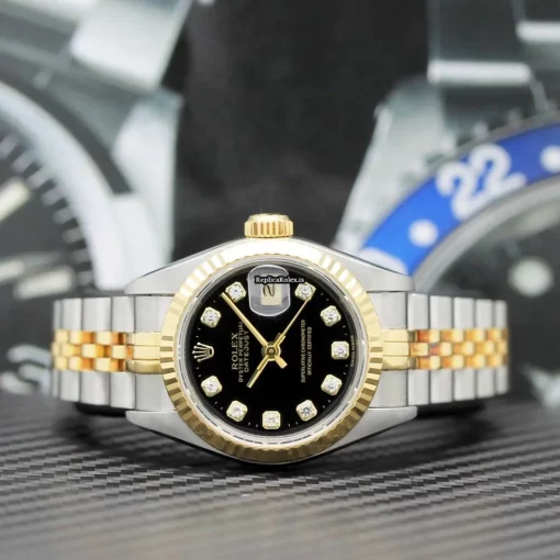 Nice Clone Rolex Lady-datejust 69173 Caliber 2135 Automatic Movement 26x42mm Gold/steel Case Womens Watch - Image 5