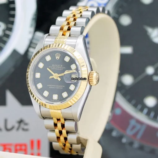 Nice Clone Rolex Lady-datejust 69173 Caliber 2135 Automatic Movement 26x42mm Gold/steel Case Womens Watch - Image 8