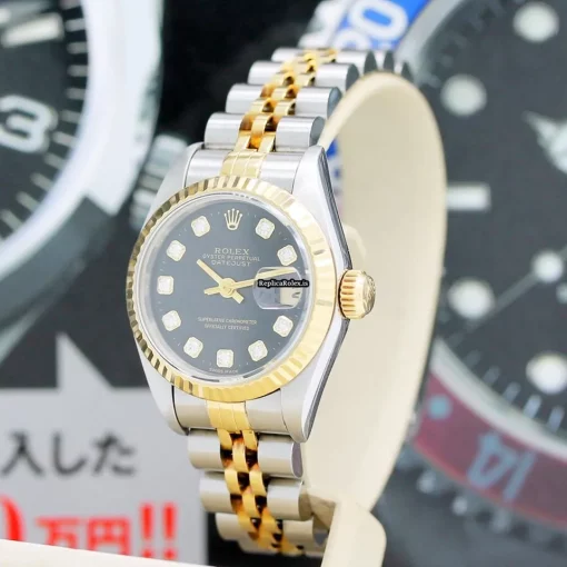 Nice Clone Rolex Lady-datejust 69173 Caliber 2135 Automatic Movement 26x42mm Gold/steel Case Womens Watch - Image 9