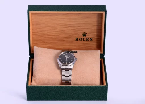 Great Fake Rolex Air King Precision 5500 Caliber 1520 Automatic Movement 34mm Steel Case Mens/unisex Watch - Image 8