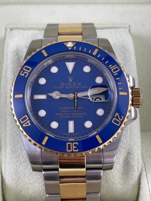 Pleasing Fake Rolex Submariner Date 116613lb Caliber 3135 Automatic Movement 40mm Gold/steel Case Mens/unisex Watch - Image 2
