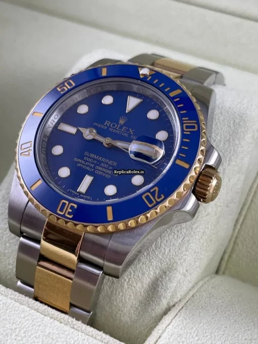Pleasing Fake Rolex Submariner Date 116613lb Caliber 3135 Automatic Movement 40mm Gold/steel Case Mens/unisex Watch - Image 3