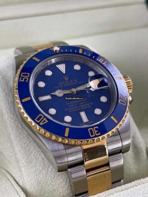Pleasing Fake Rolex Submariner Date 116613lb Caliber 3135 Automatic Movement 40mm Gold/steel Case Mens/unisex Watch - Image 4
