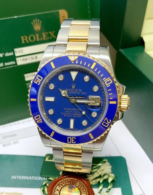 1:1 Knockoff Rolex Submariner Date 116613lb Caliber 3135 Automatic Movement 40mm Gold/steel Case Mens/unisex Watch