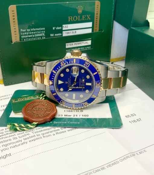 1:1 Knockoff Rolex Submariner Date 116613lb Caliber 3135 Automatic Movement 40mm Gold/steel Case Mens/unisex Watch - Image 8
