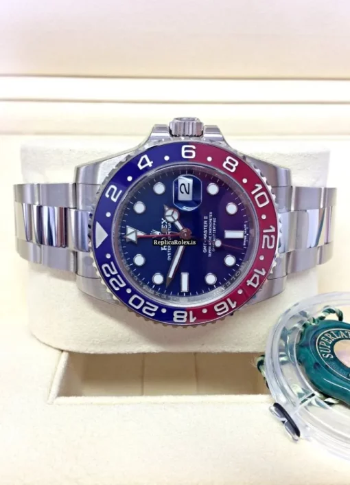 Fabulous Replica Rolex Gmt-master II 116719blro Caliber 3186 Automatic Movement 40mm White Gold Case Mens/unisex Watch - Image 2