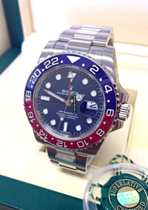 Fabulous Replica Rolex Gmt-master II 116719blro Caliber 3186 Automatic Movement 40mm White Gold Case Mens/unisex Watch - Image 3