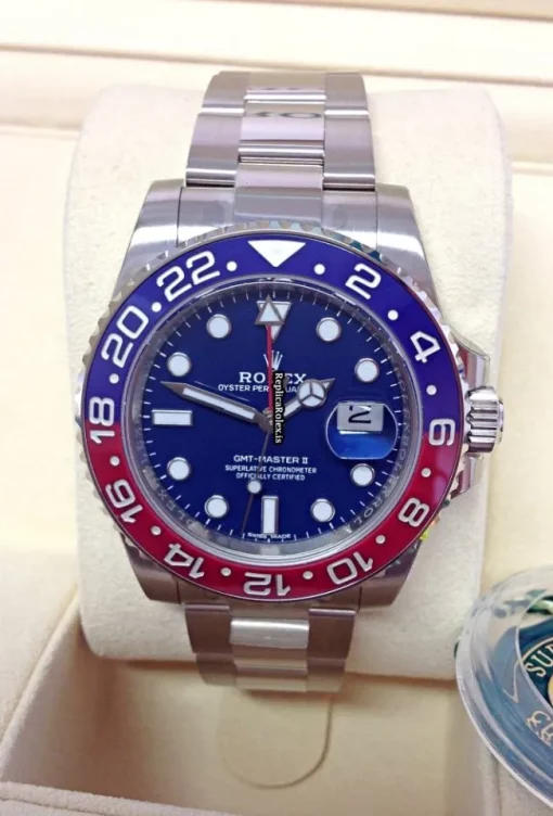 Fabulous Replica Rolex Gmt-master II 116719blro Caliber 3186 Automatic Movement 40mm White Gold Case Mens/unisex Watch - Image 5