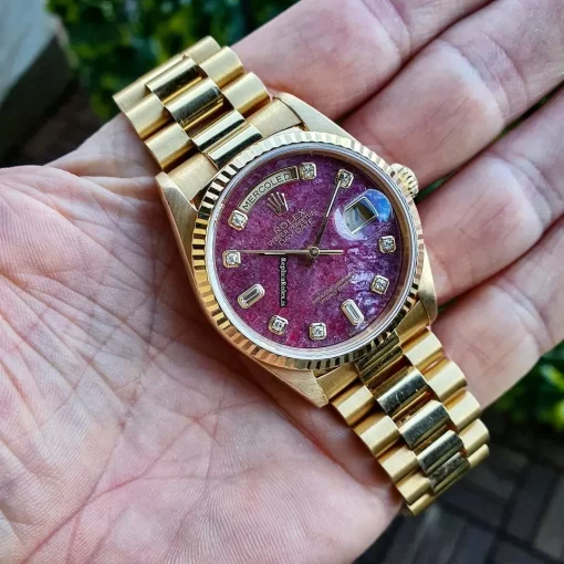 Ideal Fake Rolex Day-date 36 18238 Caliber 3155 Automatic Movement 36mm Yellow Gold Case Mens/unisex Watch - Image 8