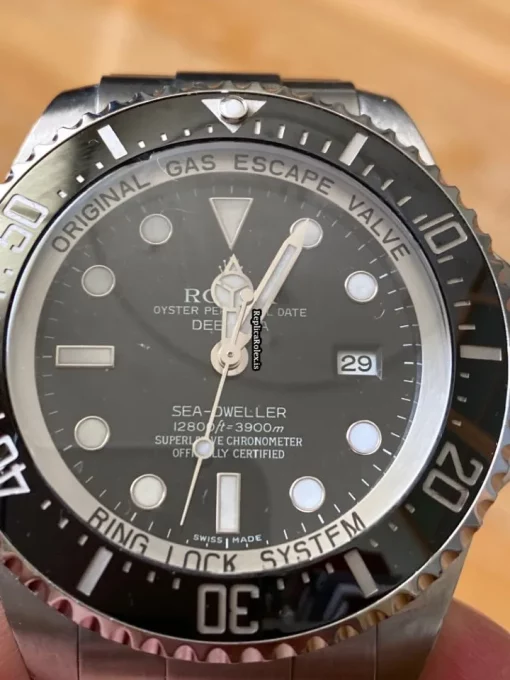 Top Fake Rolex Sea-dweller Deepsea 116660 Caliber 3135 Automatic Movement 44mm Steel Case Mens/unisex Watch - Image 10