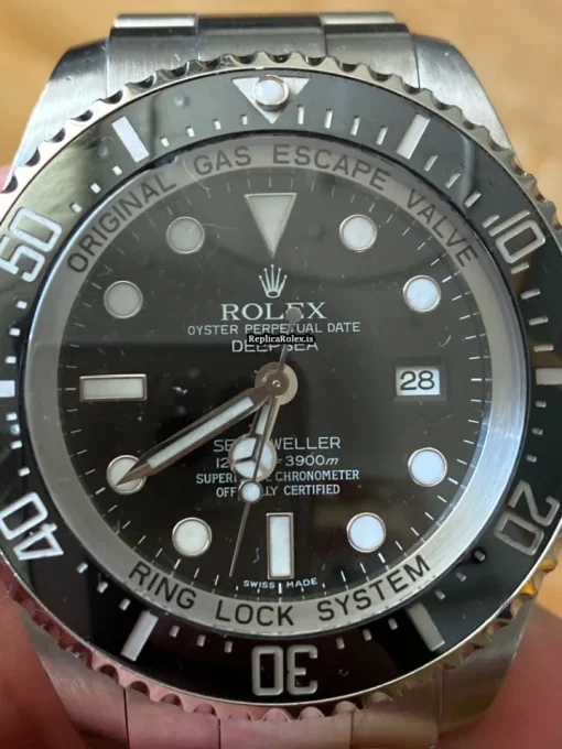 Top Fake Rolex Sea-dweller Deepsea 116660 Caliber 3135 Automatic Movement 44mm Steel Case Mens/unisex Watch - Image 9