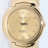 Affordable Replica Rolex Cellini 6622 Caliber 6620 Quartz Movement 33mm Yellow Gold Case Mens/unisex Watch