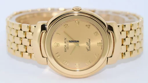 Affordable Replica Rolex Cellini 6622 Caliber 6620 Quartz Movement 33mm Yellow Gold Case Mens/unisex Watch - Image 2