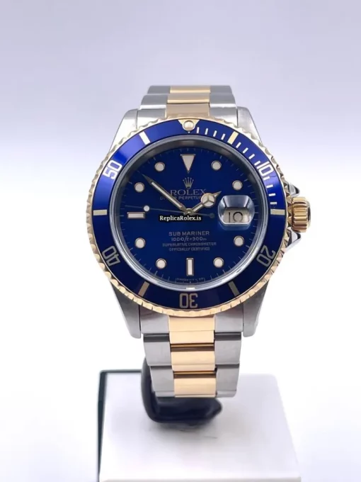 Neat Fake Rolex Submariner Date 16613 Caliber 3135 Automatic Movement 40mm Gold/steel Case Mens/unisex Watch - Image 2