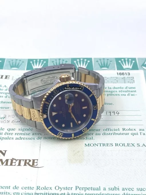 Neat Fake Rolex Submariner Date 16613 Caliber 3135 Automatic Movement 40mm Gold/steel Case Mens/unisex Watch - Image 4